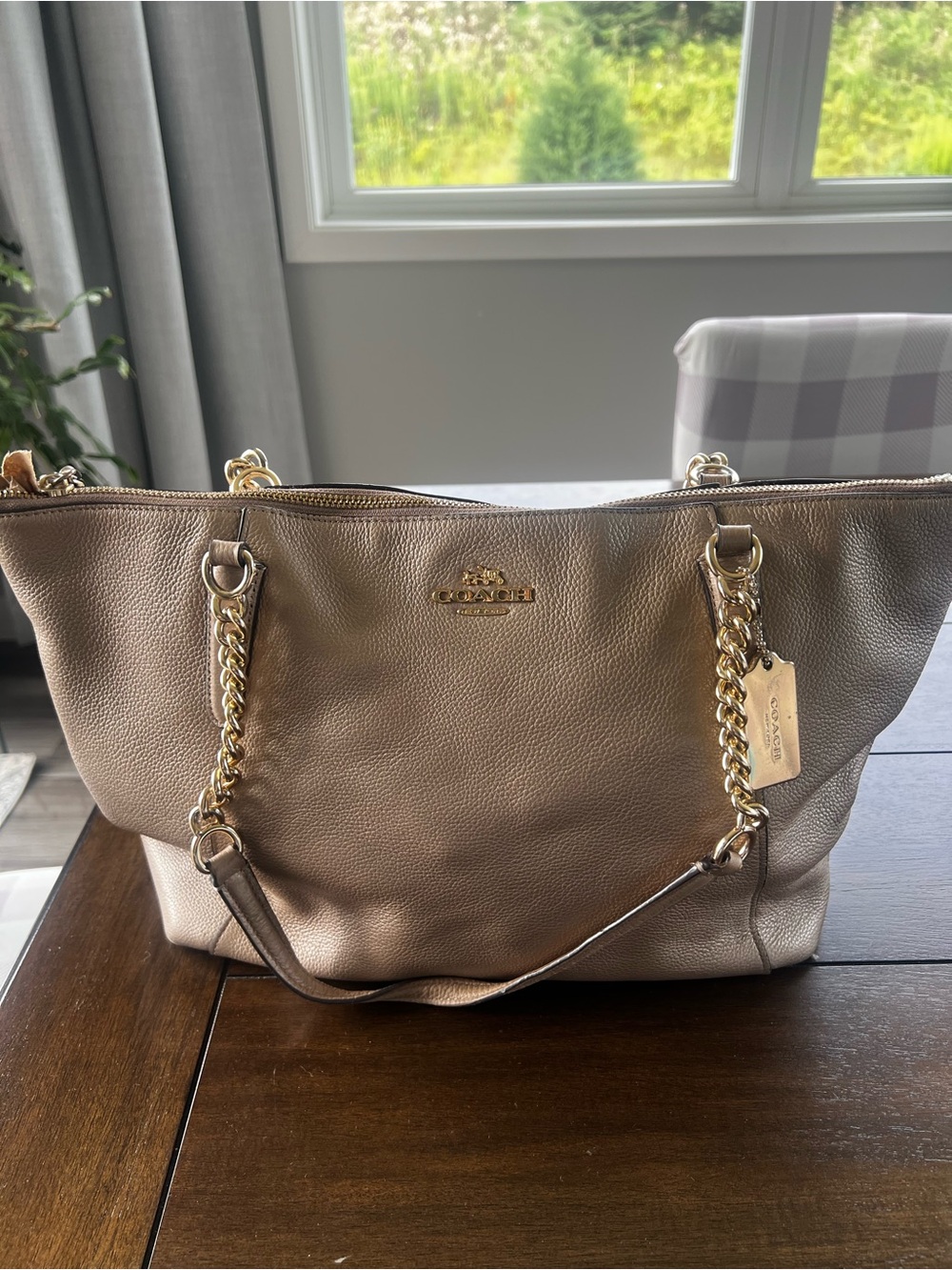 Gold Coach bag